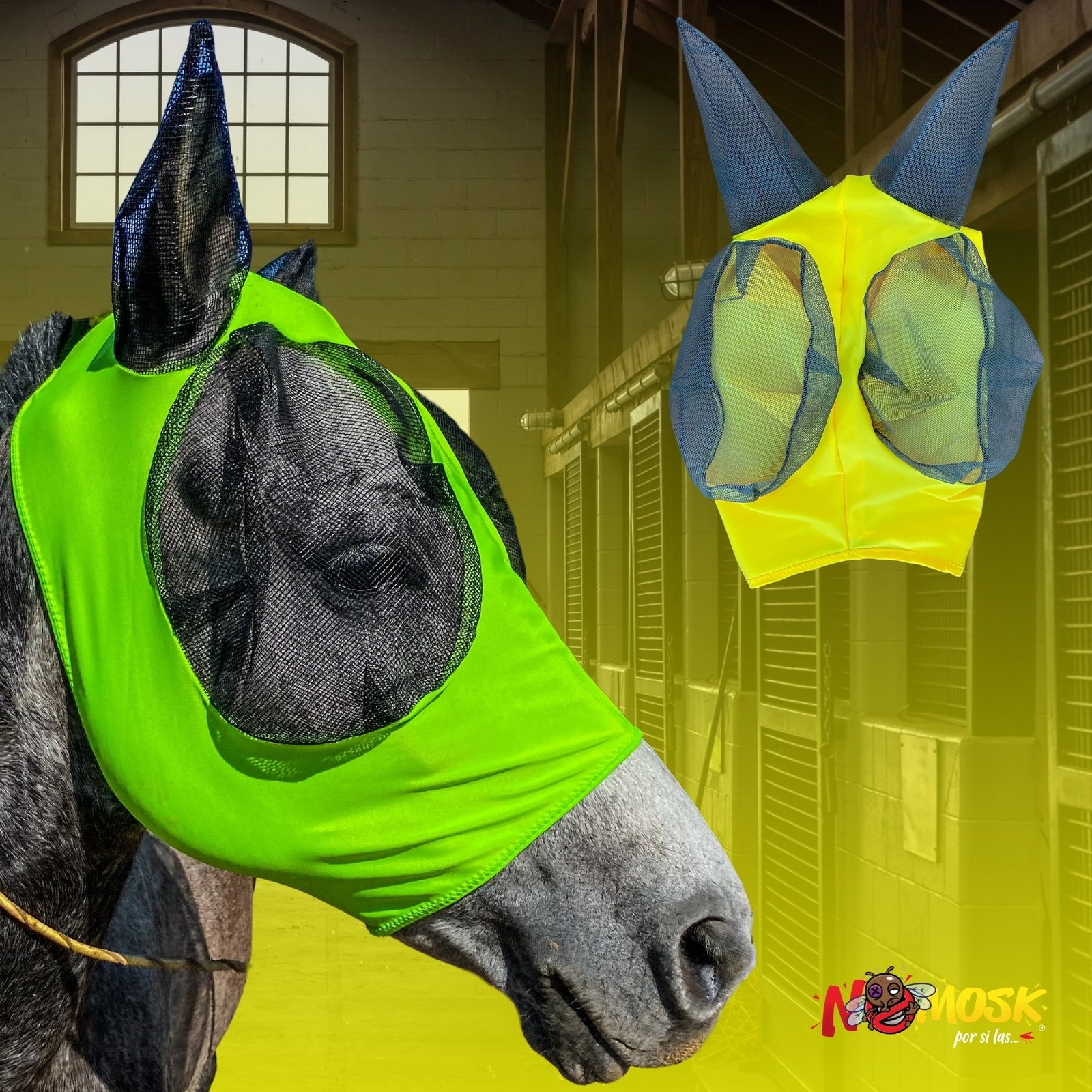 NoMosk Mask| Máscara Anti Moscas para Caballos